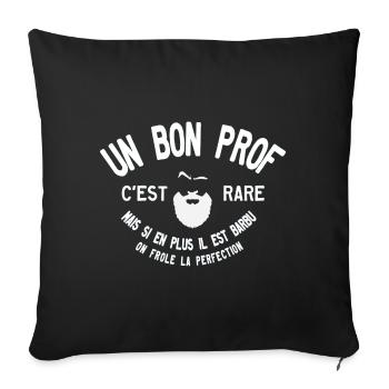 A good bearded teacher is rare - Sofa pillowcase 17,3'' x 17,3'' (45 x 45 cm) - black - Front