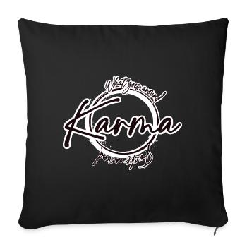 Karma - Sofakissenbezug 45 x 45 cm - Schwarz - Vorne
