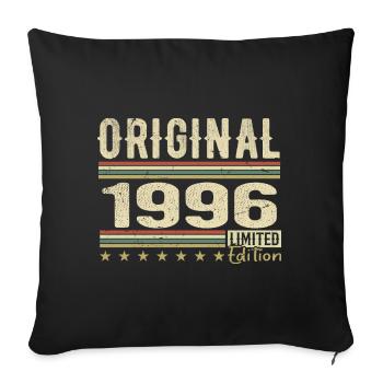 Original 1996 - Retro 1996 Geburtstagsgeschenk - Sofakissenbezug 45 x 45 cm - Schwarz - Vorne