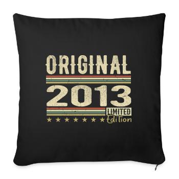Original 2013 - Retro Birthday Gift 2013 - Sofa pillowcase 17,3'' x 17,3'' (45 x 45 cm) - black - Front