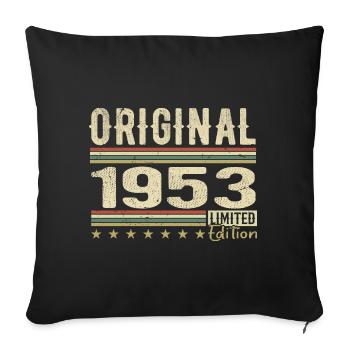Original 1953 - Retro 1953 Birthday Gift - Sofa pillowcase 17,3'' x 17,3'' (45 x 45 cm) - black - Front