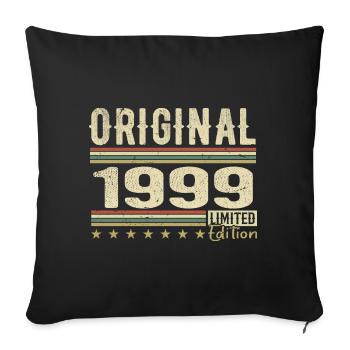 Original 1999 - Retro Birthday Gift 1999 - Sofa pillowcase 17,3'' x 17,3'' (45 x 45 cm) - black - Front