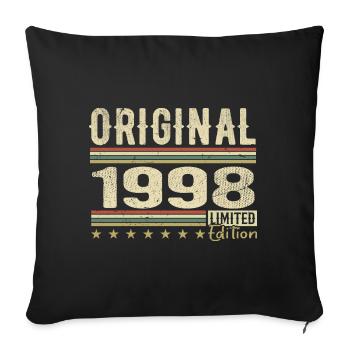 Original 1998 - Retro 1998 Birthday Gift - Sofa pillowcase 17,3'' x 17,3'' (45 x 45 cm) - black - Front
