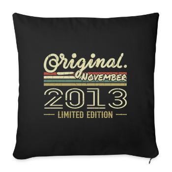 November 2013 - November 2013 Birthday Gift - Sofa pillowcase 17,3'' x 17,3'' (45 x 45 cm) - black - Front