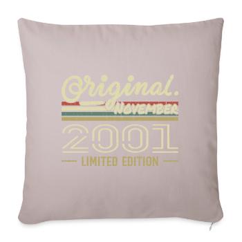 November 2001 - November 2001 Birthday Gift - Sofa pillowcase 17,3'' x 17,3'' (45 x 45 cm) - light taupe - Front
