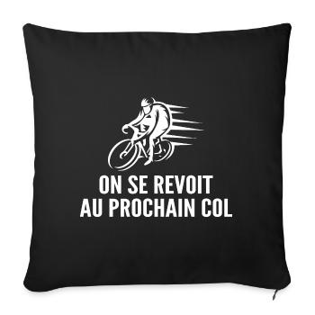 Humor Cycling Cycling and Mountain - Sofa pillowcase 17,3'' x 17,3'' (45 x 45 cm) - black - Front