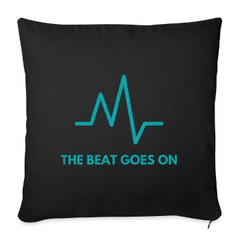 The Beat Goes On Frequency Grunge - Sofakissenbezug 45 x 45 cm - Schwarz - Vorne