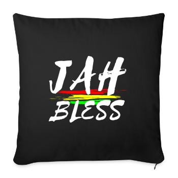 God bless - Sofa pillowcase 17,3'' x 17,3'' (45 x 45 cm) - black - Front