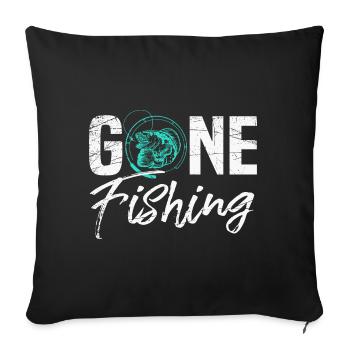 Gone Fishing - Housse de coussin décorative 45 x 45 cm - noir - Devant
