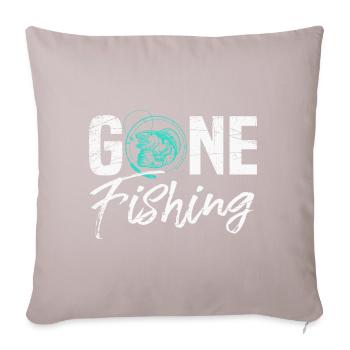 Gone Fishing - Housse de coussin décorative 45 x 45 cm - taupe clair - Devant