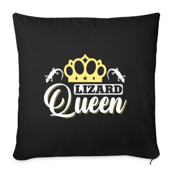 Lizard Queen Lizards Reptile lover He - Sofa pillowcase 17,3'' x 17,3'' (45 x 45 cm) - black - Front