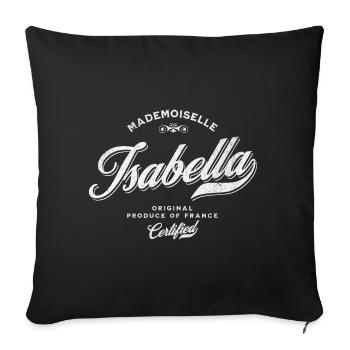 Mademoiselle Isabella - Housse de coussin décorative 45 x 45 cm - noir - Devant