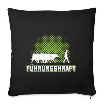 Führungskraft Kühe Landwirt Bauer Geschenkidee - Sofakissenbezug 45 x 45 cm - Schwarz - Vorne