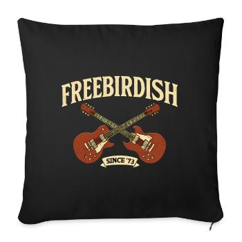 Rock Musik Geschenkidee Freebirdish Since '73 - Sofakissenbezug 45 x 45 cm - Schwarz - Vorne