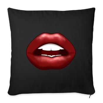 Sexy Lips - Sofakissenbezug 45 x 45 cm - Schwarz - Vorne