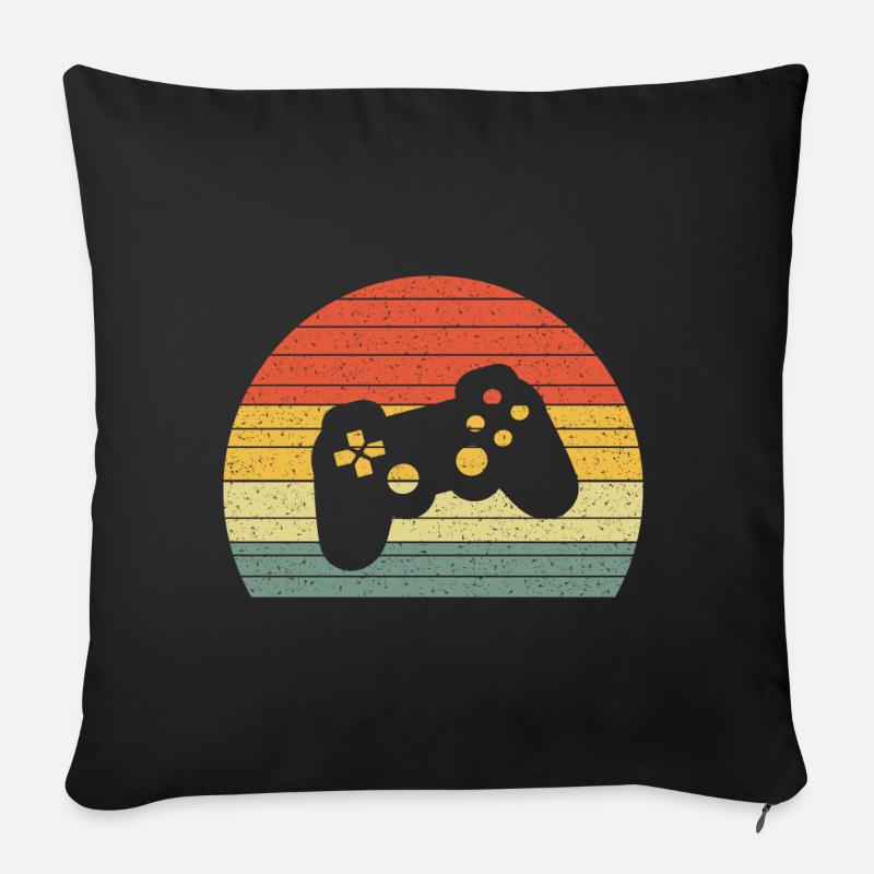 Controller Vintage Retro - Sofakissenbezug 45 x 45 cm - Schwarz