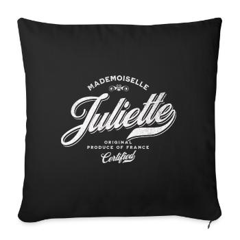 Mademoiselle Juliette - Housse de coussin décorative 45 x 45 cm - noir - Devant