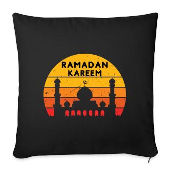 Ramadan Kareem Sunset - Sofa pillowcase 17,3'' x 17,3'' (45 x 45 cm) - black - Front
