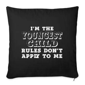 Famille Enfants Frères et sœurs Idée Cadeau Drôle - Housse de coussin décorative 45 x 45 cm - noir - Devant