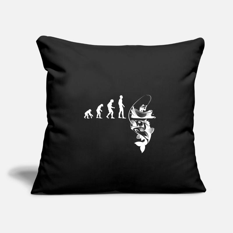 Evolution Pêcheur Pêche Pêche Pêche Pêche Housse de coussin décorative 45 x 45 cm