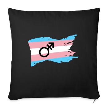 Transsexuel transsexuelle dragqueen cadeau genre - Housse de coussin décorative 45 x 45 cm - noir - Devant