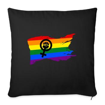 Feministin Emanzipation Frauenbewegung Geschenk - Sofakissenbezug 45 x 45 cm - Schwarz - Vorne