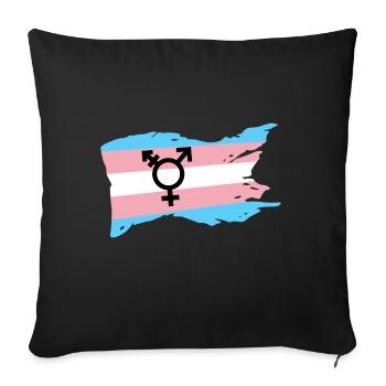 Transgenre Dragqueen TransSexuels Cadeau Genre - Housse de coussin décorative 45 x 45 cm - noir - Devant