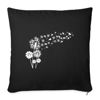 Dandelion Birds Women Nature Love - Sofa pillowcase 17,3'' x 17,3'' (45 x 45 cm) - black - Front