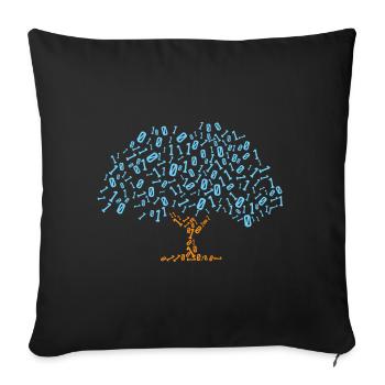 Binary Tree Admin Hacker Coder Programmierer - Sofakissenbezug 45 x 45 cm - Schwarz - Vorne