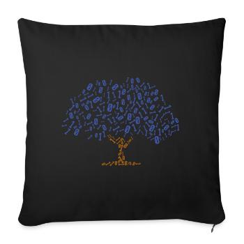 Binary Tree Admin Hacker Coder Programmierer - Sofakissenbezug 45 x 45 cm - Schwarz - Vorne
