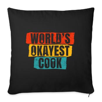 Chef amateur Humour Cuisine Le meilleur cuisinier du monde Drôle - Housse de coussin décorative 45 x 45 cm - noir - Devant