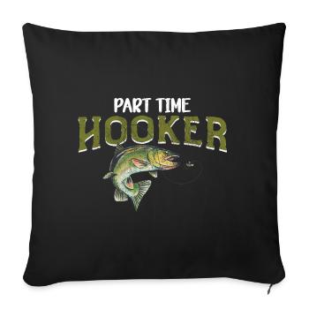 Angler Fisherman Fishing Fishing Gift Idea Funny - Sofa pillowcase 17,3'' x 17,3'' (45 x 45 cm) - black - Front
