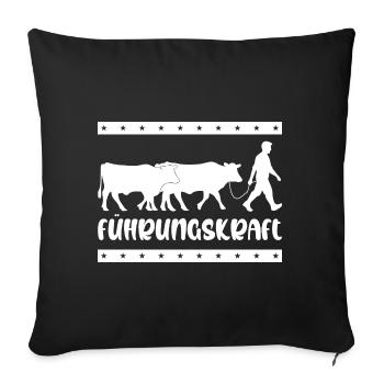 Führungskraft Kühe Landwirt Bauer Geschenkidee - Sofakissenbezug 45 x 45 cm - Schwarz - Vorne