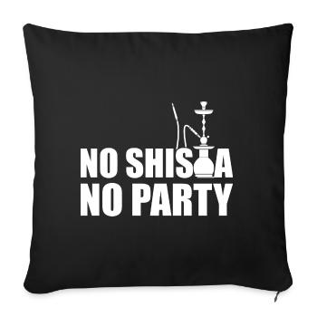 Pas de Shisha Pas de fête - Housse de coussin décorative 45 x 45 cm - noir - Devant