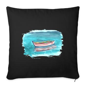 colorful boat - Sofakissenbezug 45 x 45 cm - Schwarz - Vorne
