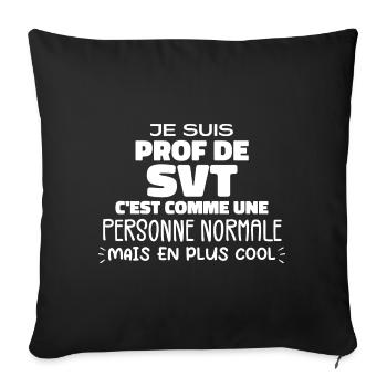 Prof de SVT super cool - Housse de coussin décorative 45 x 45 cm - noir - Devant