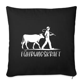 Führungskraft Kühe Landwirt Bauer Geschenkidee - Sofakissenbezug 45 x 45 cm - Schwarz - Vorne