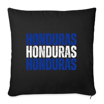 Flag of Honduras, Honduran pride - Sofa pillowcase 17,3'' x 17,3'' (45 x 45 cm) - black - Front