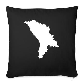 Moldawien originelle Geschenkidee - Sofakissenbezug 45 x 45 cm - Schwarz - Vorne