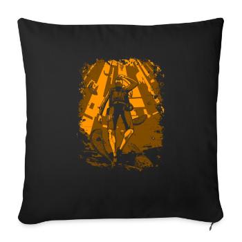 Taucher Tauchen Schnorcheln unter Wasser Scuba - Sofakissenbezug 45 x 45 cm - Schwarz - Vorne