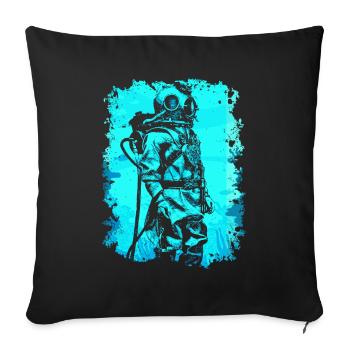 Taucher Tauchen unter Wasser Meer Scuba Geschenk - Sofakissenbezug 45 x 45 cm - Schwarz - Vorne