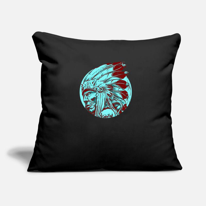 Native Indians Feather Jewelry Native Chieftain Sofa pillowcase 17,3'' x 17,3'' (45 x 45 cm)