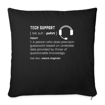 TECH SUPPORT - Sofakissenbezug 45 x 45 cm - Schwarz - Vorne