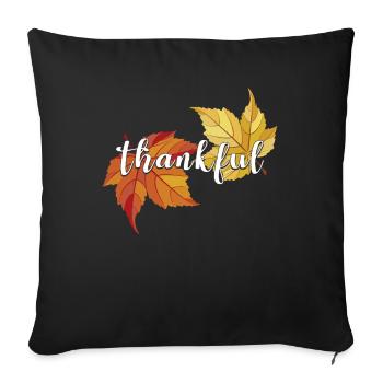 Golden autumn. Beautiful season. Colorful foliage - Sofa pillowcase 17,3'' x 17,3'' (45 x 45 cm) - black - Front
