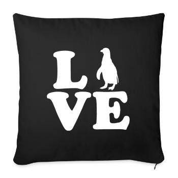 Pinguin - Sofakissenbezug 45 x 45 cm - Schwarz - Vorne