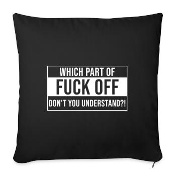 FUCK OFF - Housse de coussin décorative 45 x 45 cm - noir - Devant