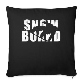 Snowboarding Snowboarder Snowboarding Grab Freestyle - Sofa pillowcase 17,3'' x 17,3'' (45 x 45 cm) - black - Front