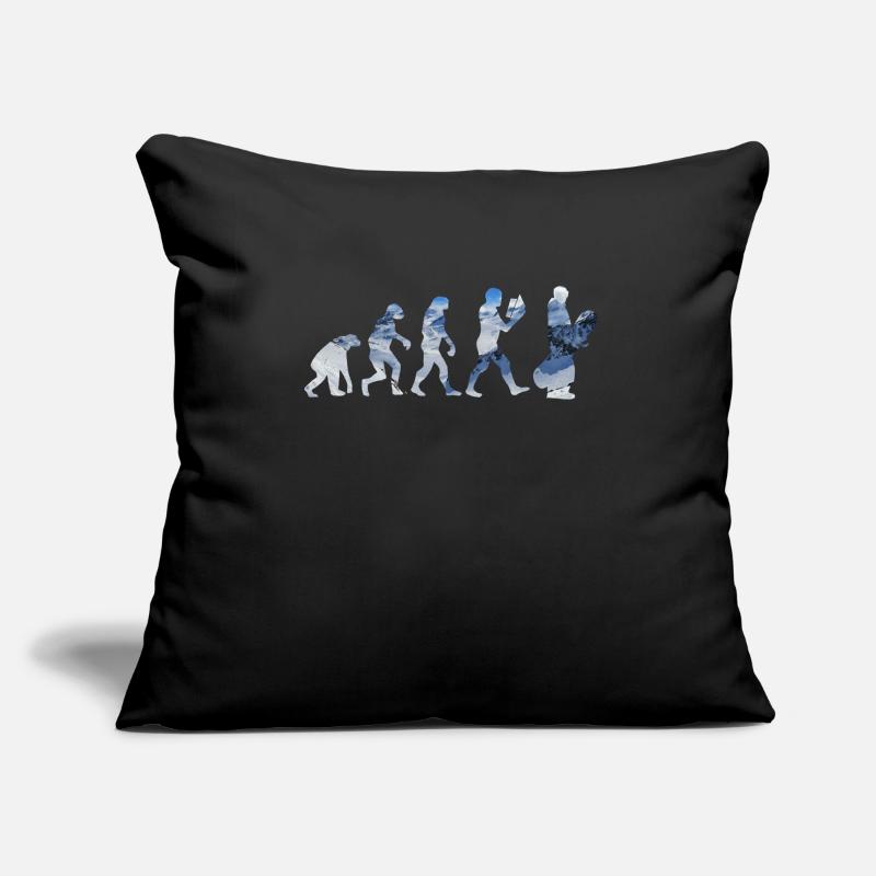 Snowboard Evolution Snowboard Housse de coussin décorative 45 x 45 cm