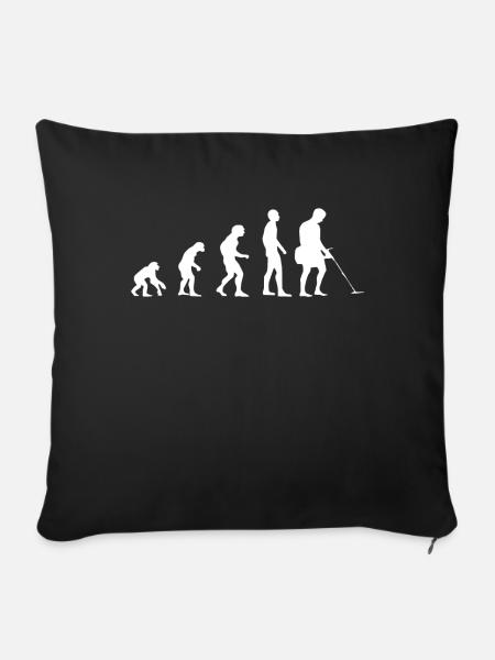 Sondeln Evolution - Sofakissenbezug 45 x 45 cm - Schwarz