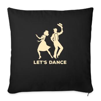 Dancing Dance Dancer Swing Dance Couple Musical - Sofa pillowcase 17,3'' x 17,3'' (45 x 45 cm) - black - Front